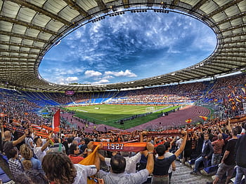 A stadium packed with fans