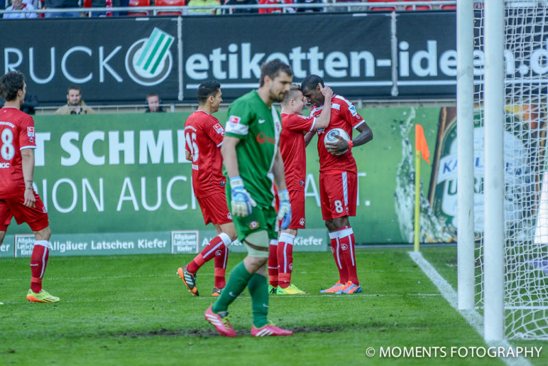 Players during a Bundesliga match